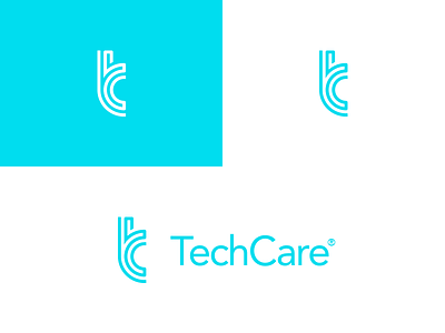 Tech Care Logo V5 circuit line linear logo technology