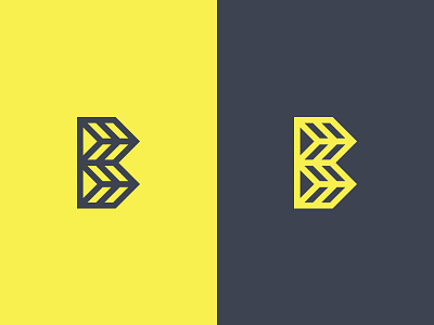 Banks Flooring Solutions Logo brand flooring icon linear logo monogram yellow