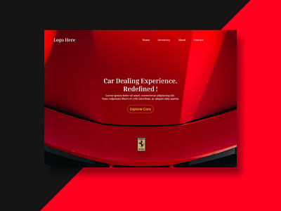 Redesign Ferrari Website ferrari figma prototype red ui uplabs
