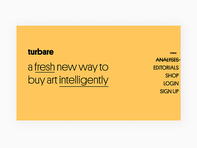 Turbare - Art website UI/UX Design art art direction desktop ui design ux design web web app website