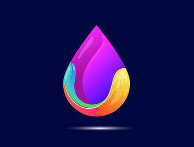 Colorful Water Drop Logo Design Vector symbol