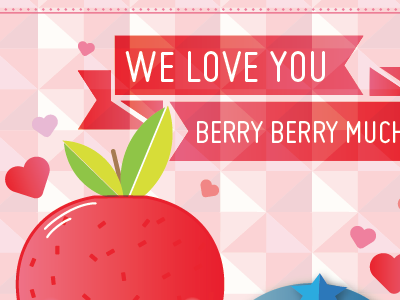 Berry Berry Much fruit healthy heart nonprofit pattern valentines valentines day