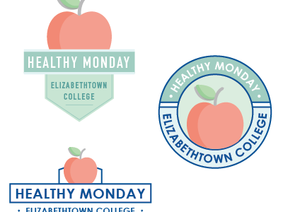 Healthy Monday E-Town apple badge college healthy nonprofit soft color