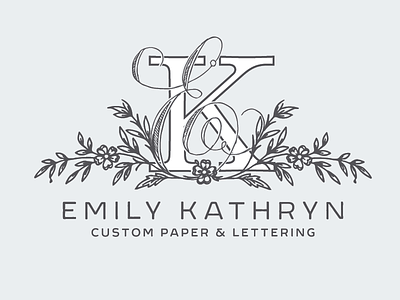 Emily Kathryn Paper custom paper invitations lettering logo paper stationery