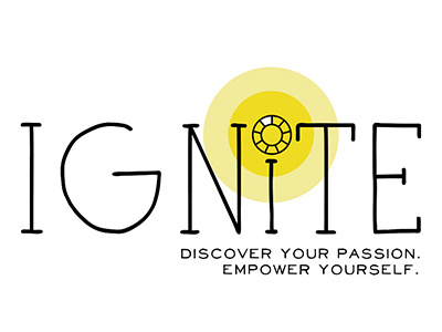 IGNITE empower girls ignite logo pregnancy wheel yellow