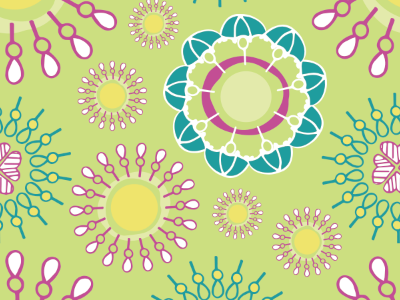 Flower Pattern bright flower handdrawn pattern print