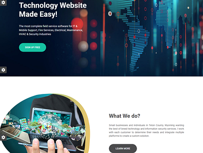 Bright JH - a technology related landing page. bootstrap css html javascript landing page psd to html ui web design website design