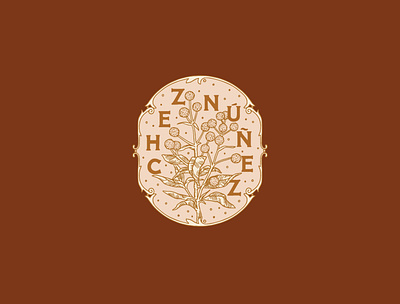 Chez Núñez Logo brand branding design drawing floral art hand lettering illustration logo typography vector