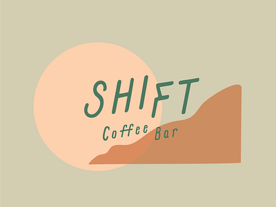 Shift Coffee Bar Logo Concept brand branding coffee bar coffee brand design drawing hand lettering illustration logo typography vector