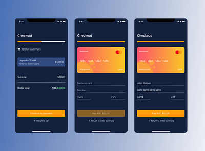 Daily UI - Credit card checkout challenge dailyui design ui ux
