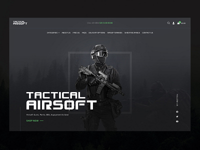 Tactical Airsoft Shop UI Design airsoft e comerce ecommerce guns shop ui design uidesign