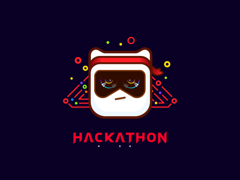 Hackathon Sticker Design cat character cute hackathon illutration pop sticker ui