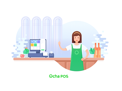 Ocha POS splash page design