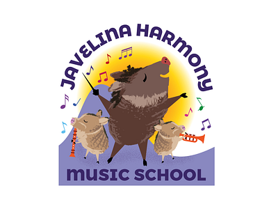 Logo & Illustration for Javelina Harmony Music School graphic design illustration logo