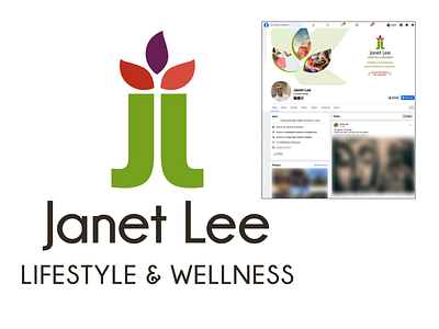 Logo, branding, social media for Janet Lee Lifestyle & Wellness branding design graphic design logo
