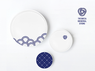 Branding and Porcelain Gift Set Plates branding logo