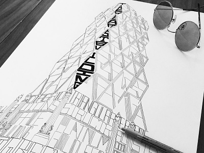 Architype New York: Hearst Building architecture illustration typography