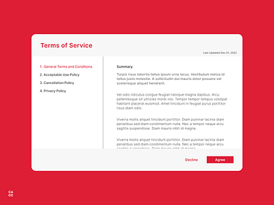 Terms of Service daily dailyui design figma terms of service termsofservice ui ux