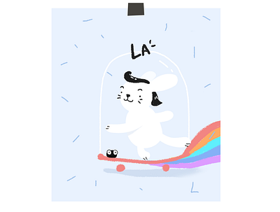 (#^.^#) animal art cute design illustration night rainbow