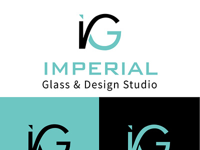 Logo Design For Imperial Glass & Design Studio 2 color logo adobe adobe illustrator branding creation creative creative design creativity design design idea graphic design idea imperial imperial glass design studio imperial logo interior jinal creation logo logo design photoshop