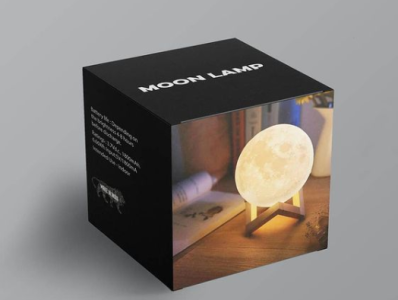 Moon Lamp Packaging Box Designing adobe creation creative creative design creativity design