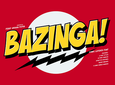 Buzinga! | Free Download Comic Layered Font beautiful branding comic design font handwritten illustration logo logo design natural packaging