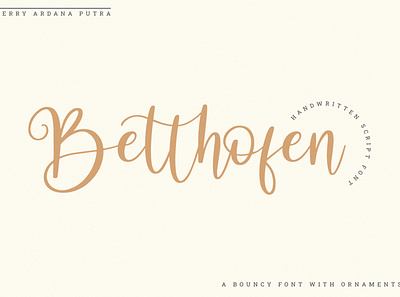 Betthofen | Free Download Handwriting Bouncy Script font beautiful branding design font handwritten illustration logo logo design natural packaging photography