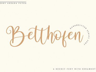 Betthofen | Free Download Handwriting Bouncy Script font