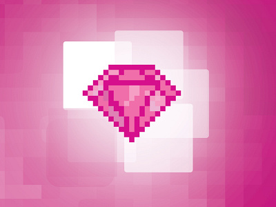 Pixel art design designs diamond glowsy illustration pink