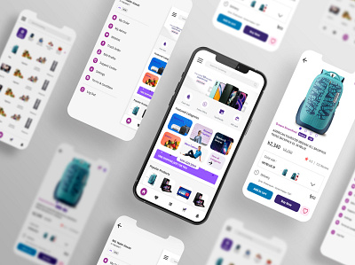 E - Commerce app UI Design simple app ui design
