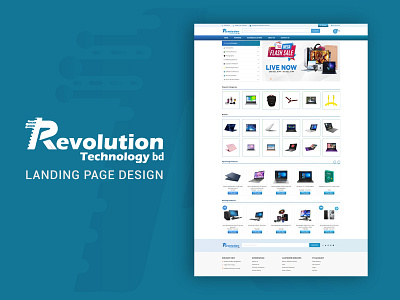 Revolution Tech Retail Store Landing Page | Simple Design bootstrap brand branding creative design design agency graphic design logo popular typography ui ui design ux web design web ui website