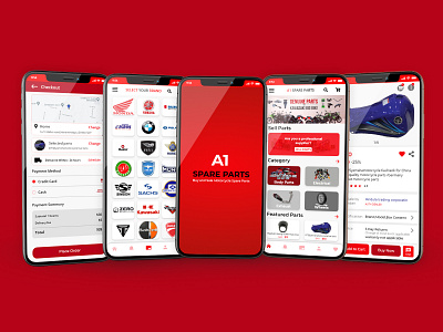 A1 Spare Parts App UI | Mobile App Design