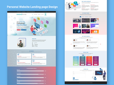 Personal Portfolio Website Landing page Design
