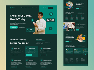 Health-Care: Dental Landing Page UI Design