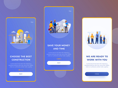 Splash Screen Design | CONSTRUCTION APP UI