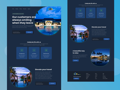 Hotel  Landing page | Dark Agency Website Design