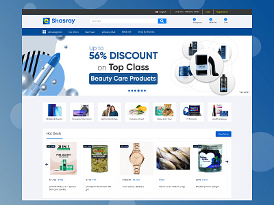 E- Commerce Website Header | landing Page Design