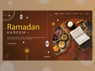 Ramadan landing Page Header Design