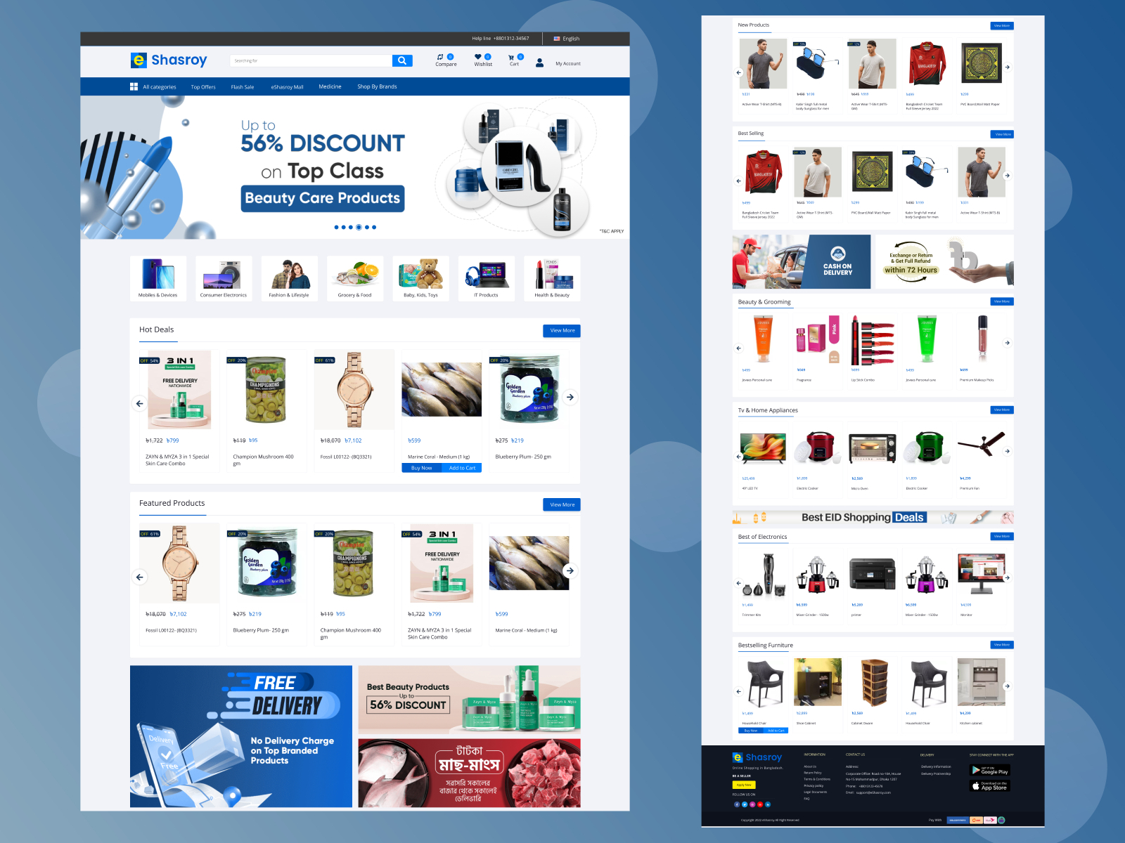 E- Commerce Website | E shasroy landing Page Design by Naim Hasan on ...