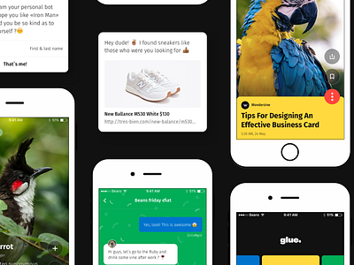 Glue – Awesome mobile UI Kit ios mobile screens ui ui kit