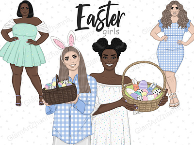 Easter Bright Girls Clipart cute girl clipart easter clip art easter clipart easter girl clipart fashion girl art fashion girl clipart fashion planner fashion woman png planner dolls planner girl art planner girl clipart spring girl woman clipart