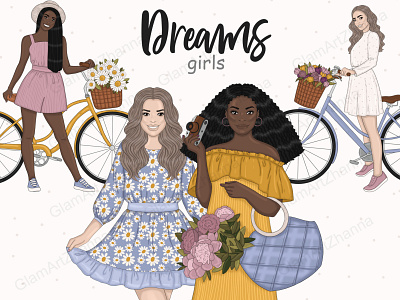 Dreams Natural Girls Clipart