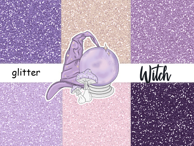 Witch Purple Glitter