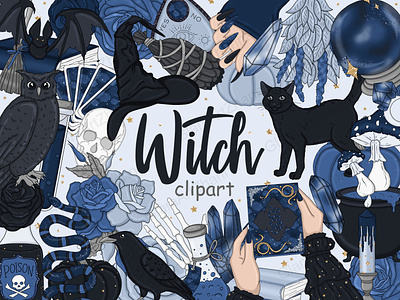 Witch Blue Clipart
