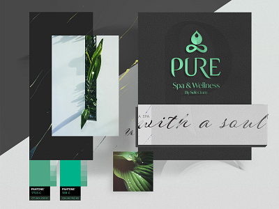 Pure Spa Wellness brand identity design branding design logo