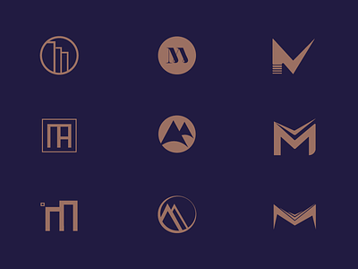 M Letter Logotype bank banking design illustrator letter logo logotype m