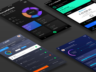 Banking Mobile App Designs (Re-design) app app design black gray interface menu mobile mobileapp money navigation ui usability user account user experience ux