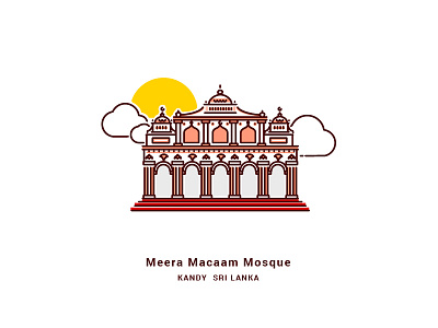 Meera Macaam Mosque arch icon kandy mosque srilanka