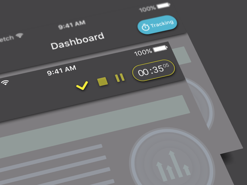 Quick timer button for ToDo app by Yuriy Zavodnyy on Dribbble