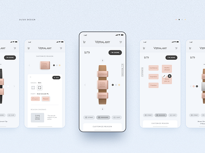 Veralany Design Studio | Mobile anchor app blue bracelet brand bright clean constructor design ecommerce fashion minimal mobile mobile app modern product responsive site ui ux